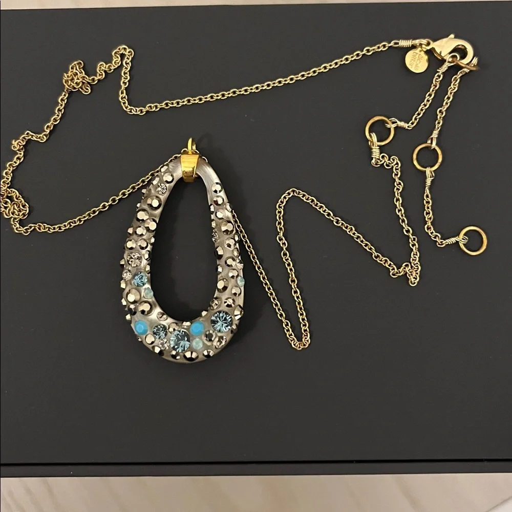 Alexis Bittar - Elegant Gold and Silver Pendant Necklace - Picture 2 of 2